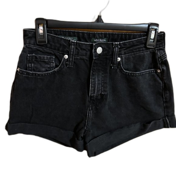 Wild Fable Black Denim Highest Rise Mom Shorts - Picture 1 of 11
